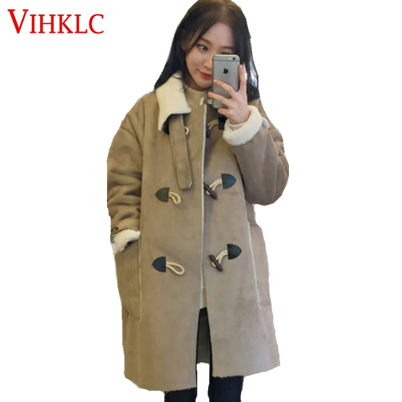 Зимнее пальто для женщин 2017 корейский стиль Hoode Lambswool Parkas толстый свободный