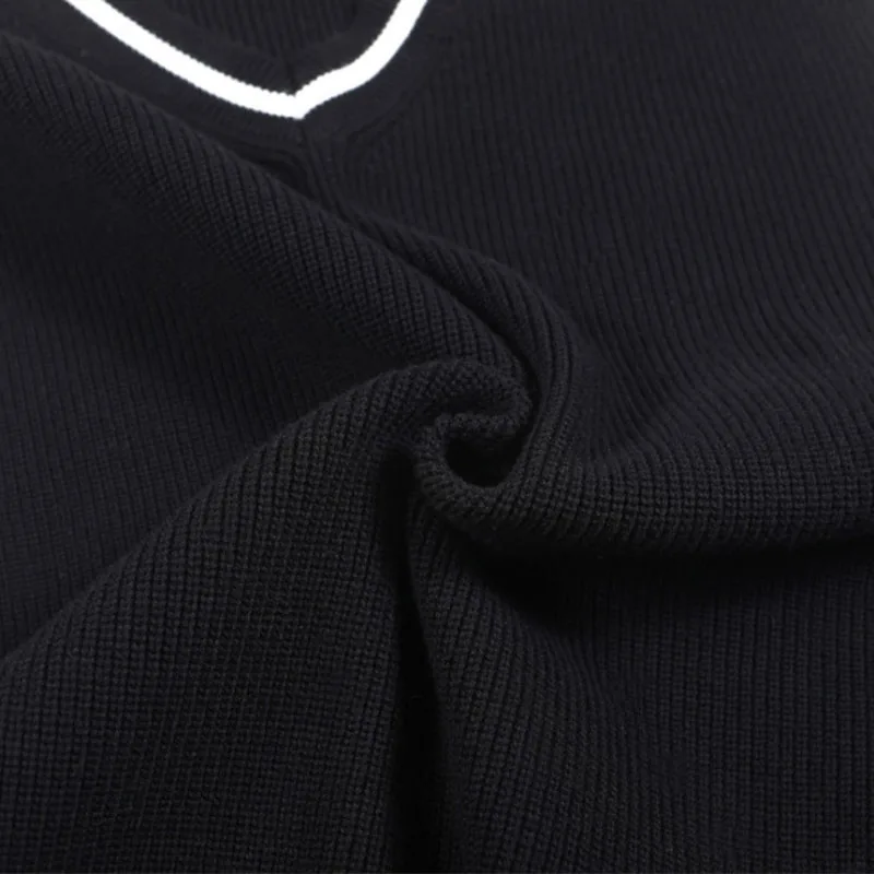 New Knitwear Trui Heren Vest Men Pullover Pull Homme V-neck Sleeveless Sweater Cotton Mens Jumper Sueter Masculino | Мужская одежда