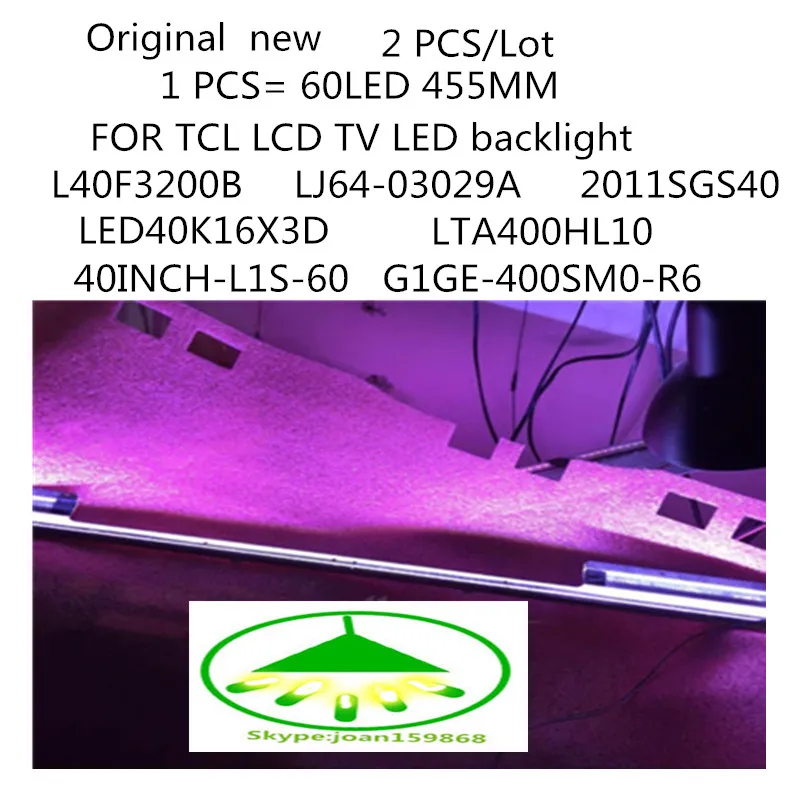 

FOR NEW L40F3200B LCD TV backlight bar LJ64-03029A 2011SGS40 5630 60 H1 REV1.1 1piece=60LES IS 455MM 100%NEW
