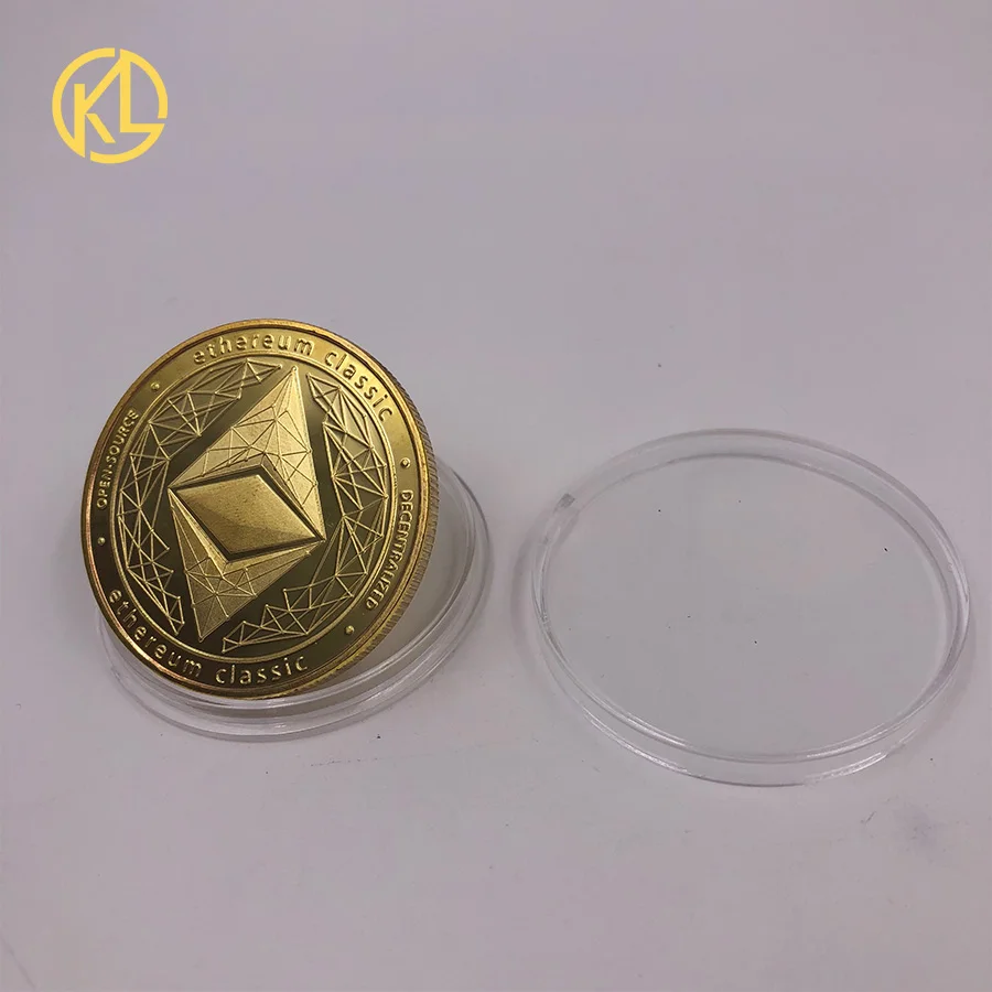 Золото/серебро эфириума монета Bitcoin памятная арт Коллекция подарков физическая