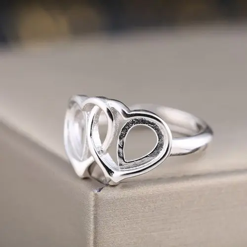 Sterling Silver 925 Pear Cabochon 6x8mm Semi Mount Engagement Ring Setting Fine Jewelry | Украшения и аксессуары
