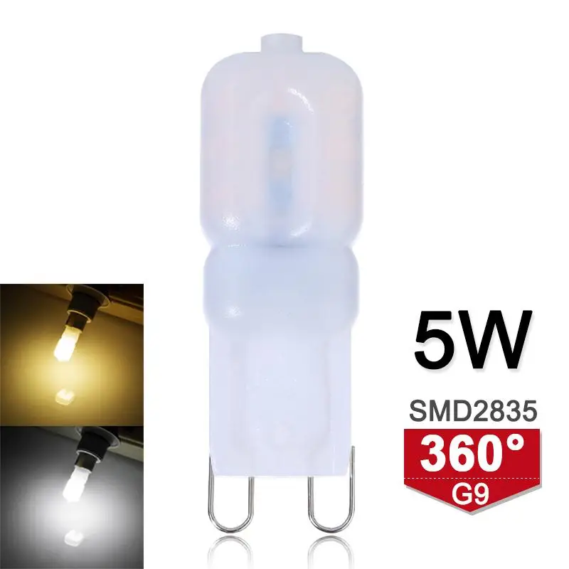 Newest Mini G9 LED Bulbs 220V 240V 5W SMD2835 Lamp Light 360 Degree Lighting Lampadas Ultra Bright Warm/Cold White | Лампы и освещение