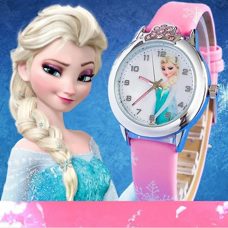 New relojes Cartoon Children Watch Fashion Cute Princess Watches For Kids Student Leather quartz Watch Girl relogio feminino disney mario cute children s cartoon quartz watch student casual belt watch kids watches watches gift for kids girl