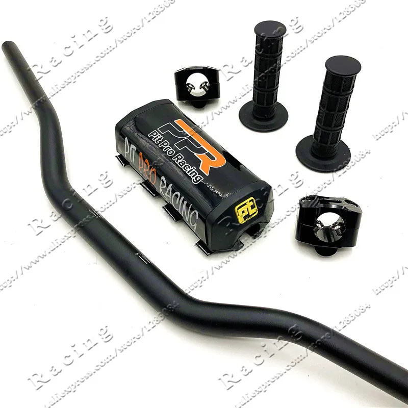 Руль Pit Pro Racing с рукояткой зажим для руля 1 1/8 &quot черный|Руль велосипеда| |