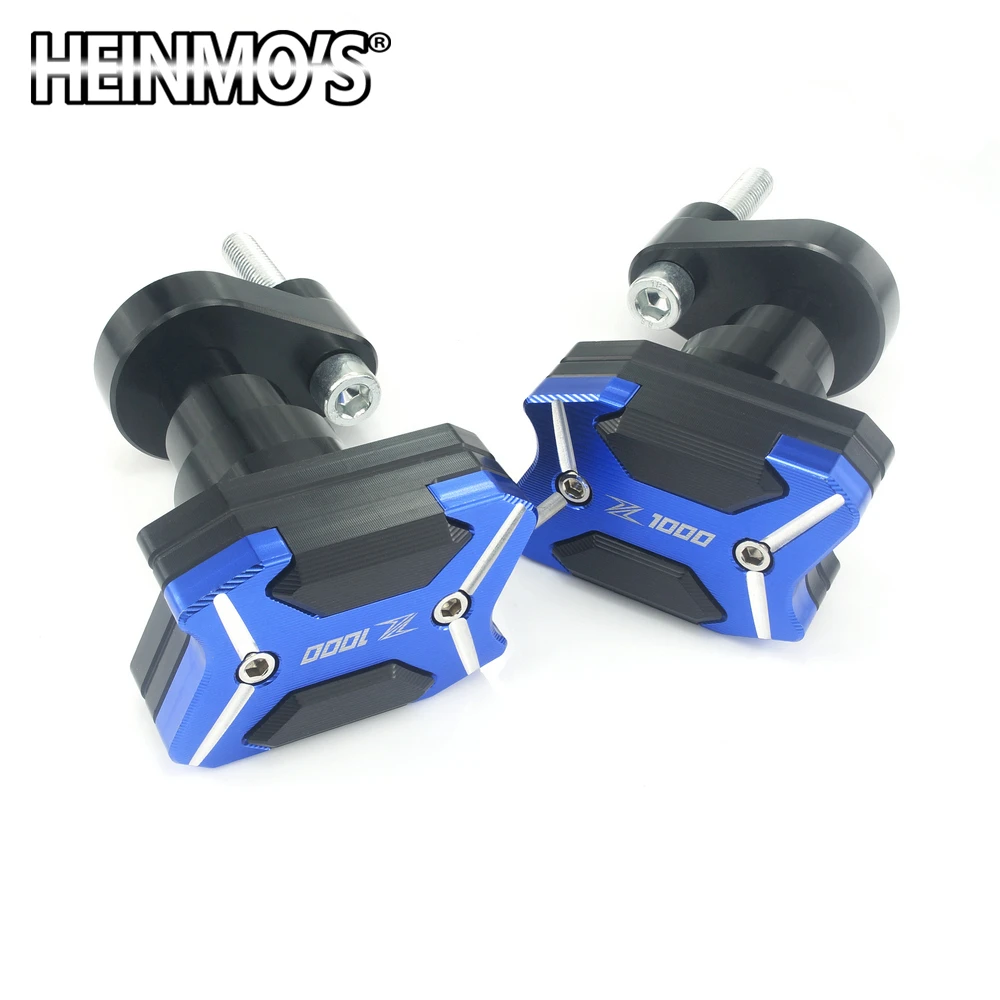 Синий Для KAWASAKI Z1000 2010 2011 2012 2013 двигателя рамка Ползунки анти аварии колодки аксессуары для мотоцикла с ЧПУ Алюминий - Цвет: Синий