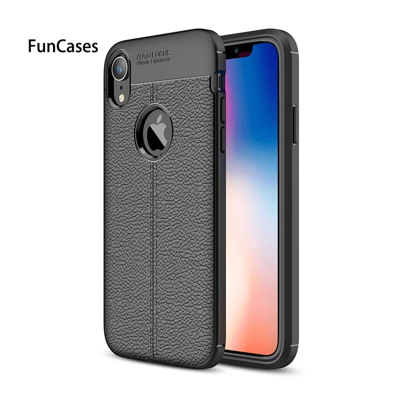 For iPhone XS Case XR Cover Original Lichee Pattern Shock Proof Soft TPU Phone Cases Apple Max Back Covers | Мобильные телефоны и