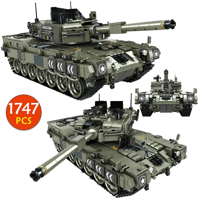 

1747Pcs Military Main Battle Tank Model Building Blocks Compatible WW2 City Police Army Figure Bricks Kids Toys gifts