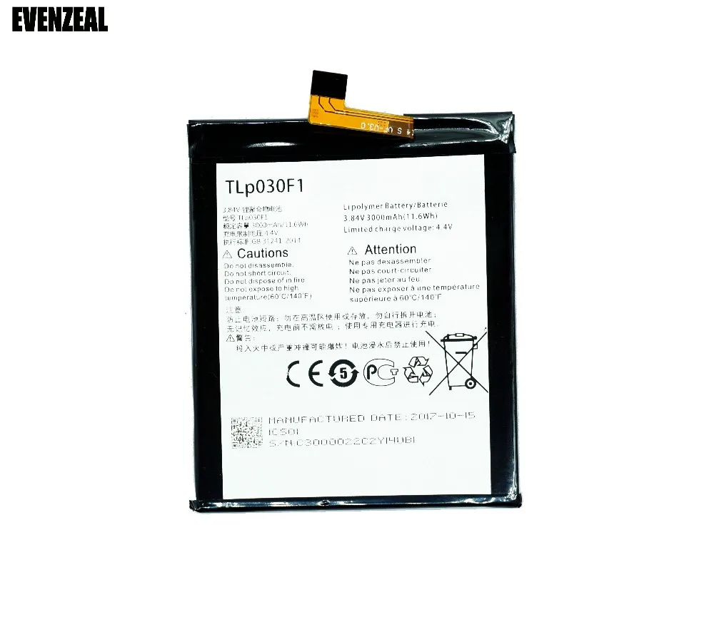 EVENZEAL 1X Phone Replacement Battery For Alcatel One Touch Idol 4S OT-6070 OT-6070K OT-6070O OT-6070Y DTEK60 TLP030F2 TLP030F1 | Мобильные