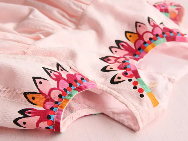 Лето 2017 г. горячая распродажа мода новый стиль печати Платье для девочек платье