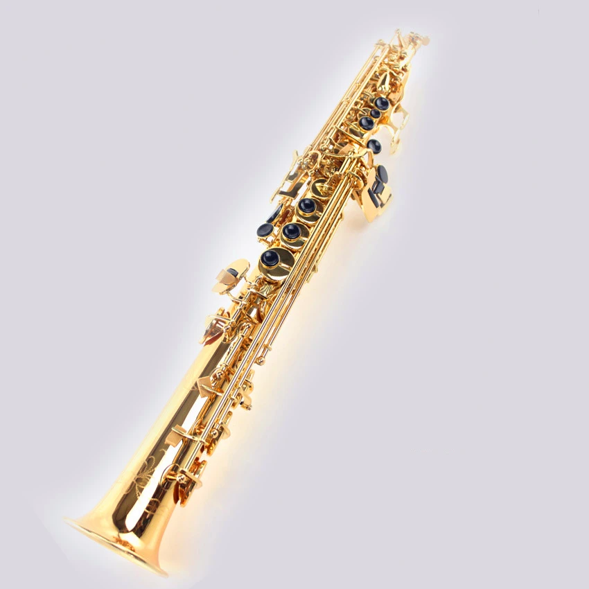 Сопрано Bb Падение Tune B Sax духовой инструмент саксофон медь золото лак saxofone сопрано