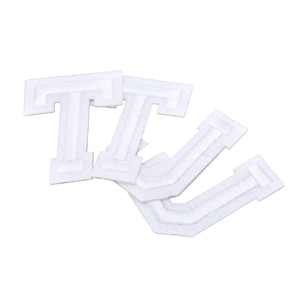1 шт. белые английские буквы патч Сделай Сам утюжок на вышивке патчи для одежды
