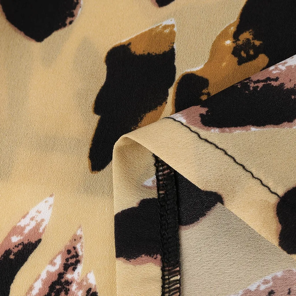 

Summer Fashion Strap Off Shoulder Blouse Casual Sexy Lady Leopard Print Tee Tops Female Women Short Sleeve Shirt Blusas Pullover