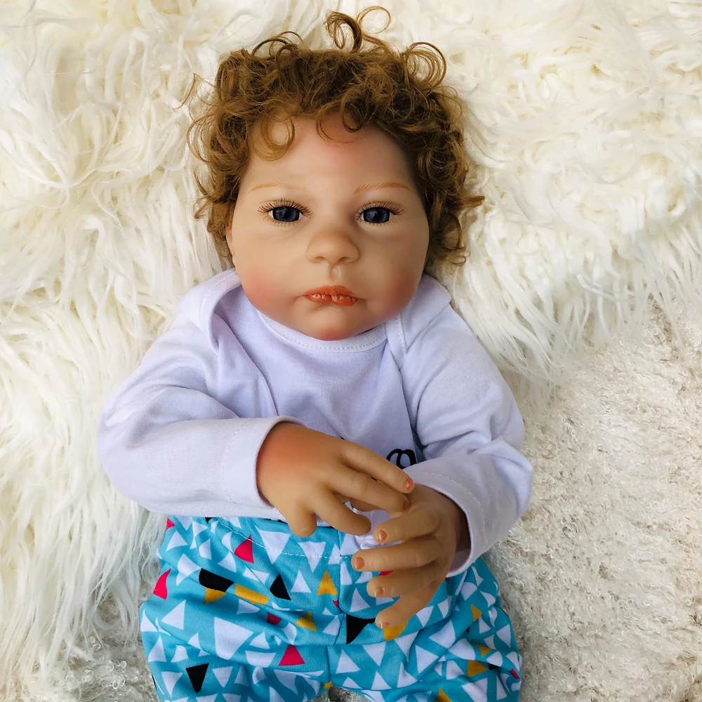 45CM reborn silicone babies dolls vinyl newborn fashion real boy Bonecas doll Bebe realistic baby kids birthday gift | Игрушки и хобби