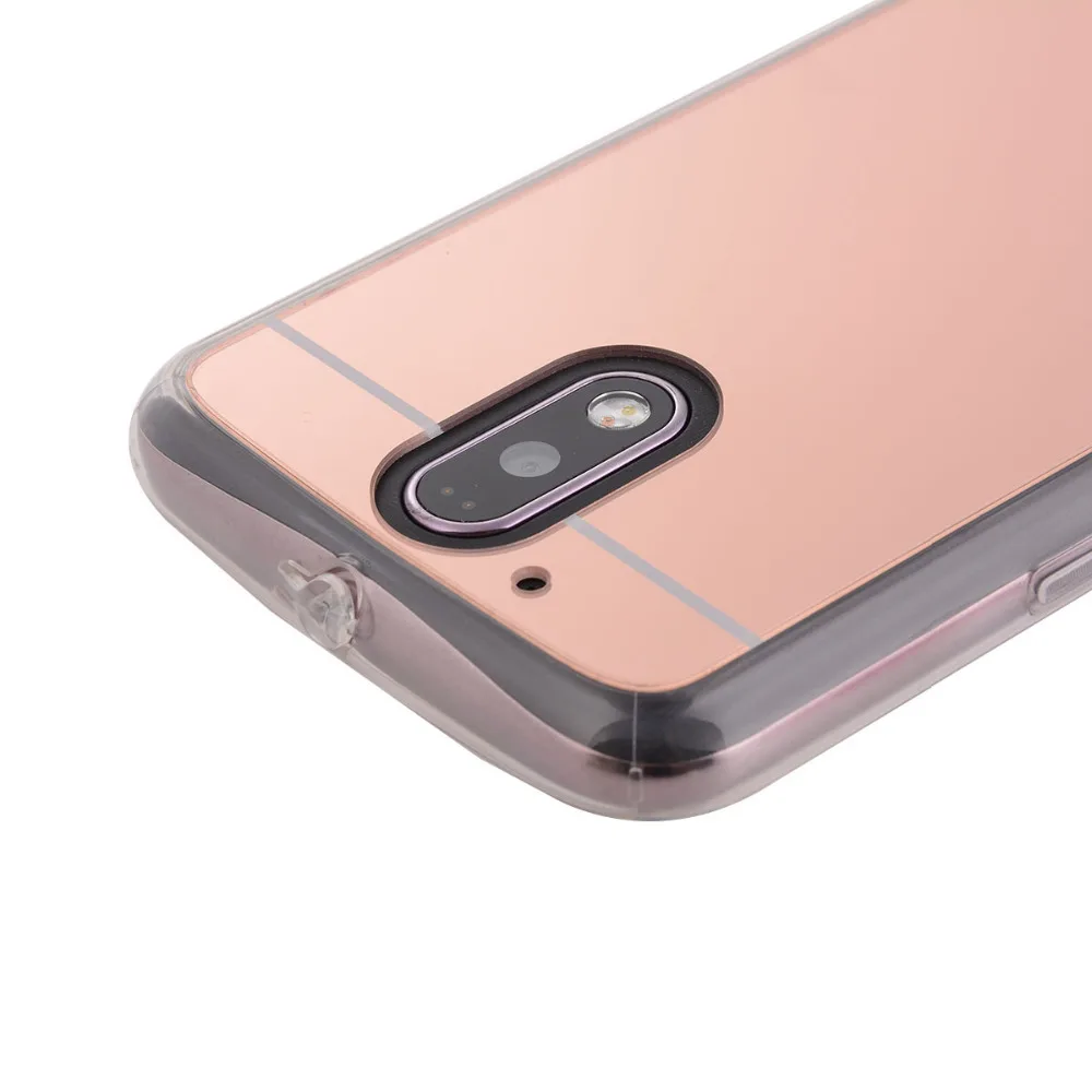 Зеркальный чехол с гальваническим покрытием для Motorola MOTO G5 Plus G6 прозрачный