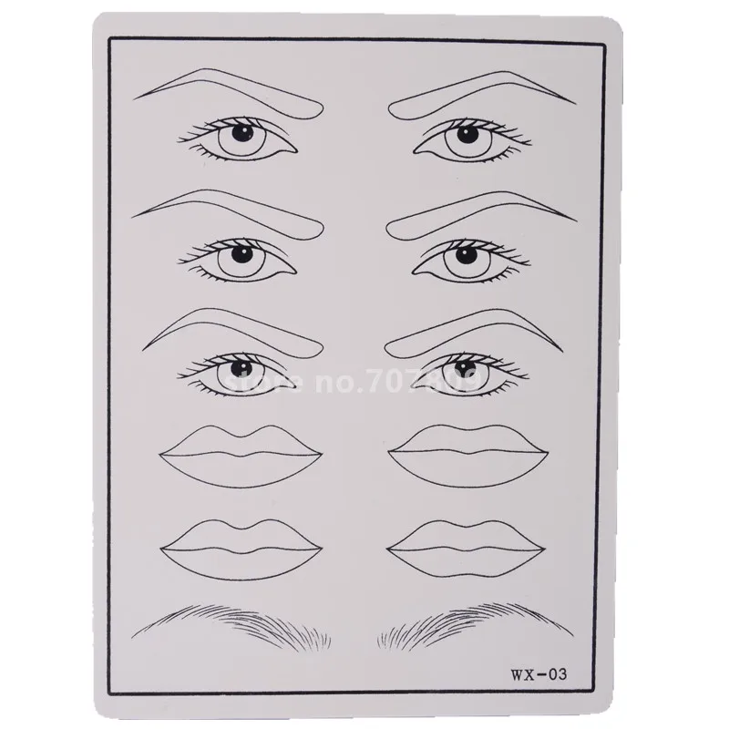 Отличный набор для перманентного макияжа бровей губ тату практики обучения коже