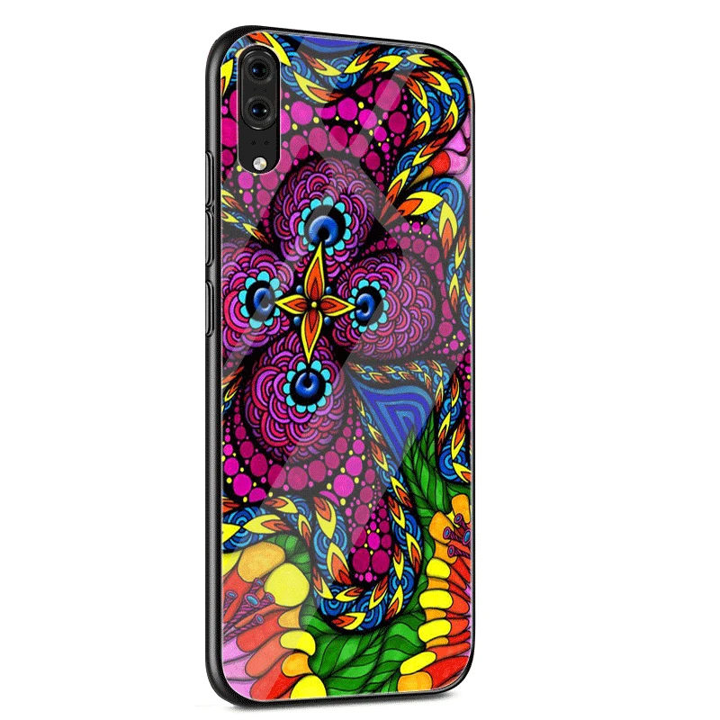 Hippie Psychedelic Glass Case TPU For Huawei P30 P10 P20 P Smart Mate 10 20 Lite Pro Y6 Y9 Honor 7A 8X | Мобильные телефоны и