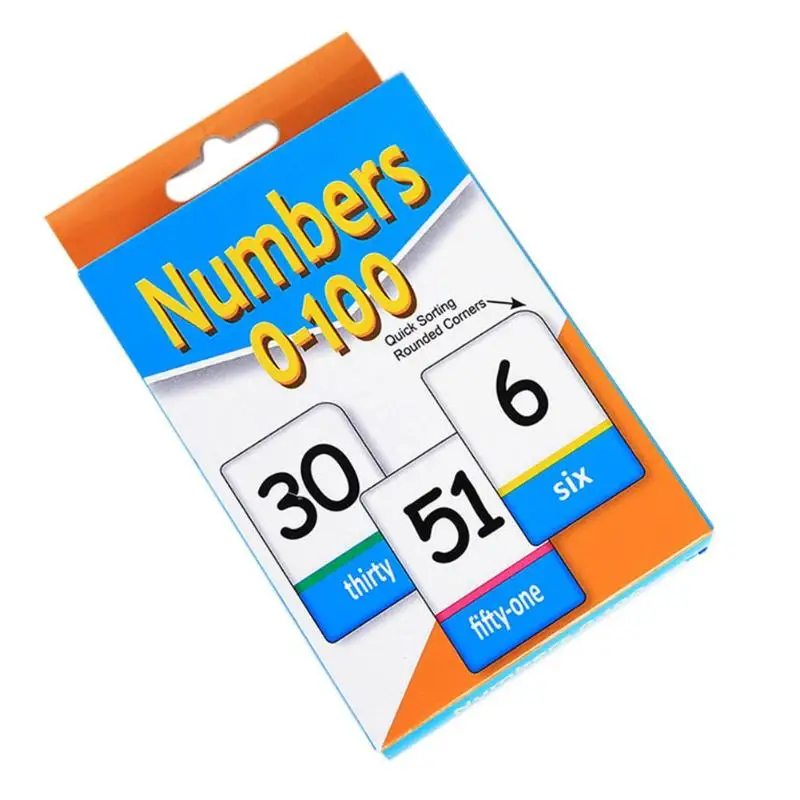 1box Coated Paper Digital Cards Early Educative Number Card for Kids Study Educational Toys For Children Puzzle Creativity | Игрушки и