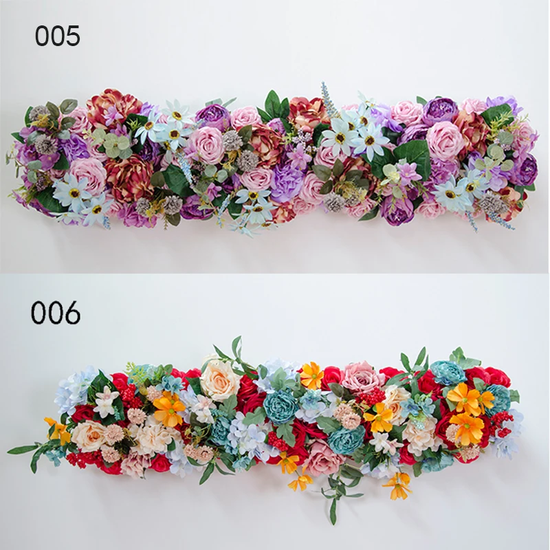 1 м искусственный ряд цветов свадебное украшение арка цветок стена свадьба