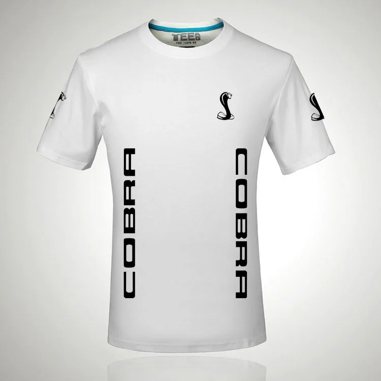 Футболка из 100% хлопка с короткими рукавами Кобра логотип Повседневная футболка