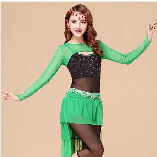 Женский Кружевной укороченный топ для танца живота расшитый блестками стразами