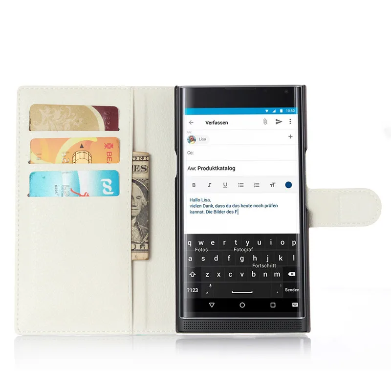 Кожаный чехол для Blackberry Priv откидной Чехол кошелек Чехлы роскошный защитный с
