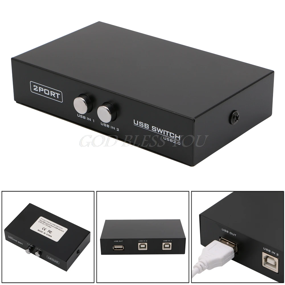 Адаптер коммутатор с двумя портами USB адаптер переключатель для ПК сканер