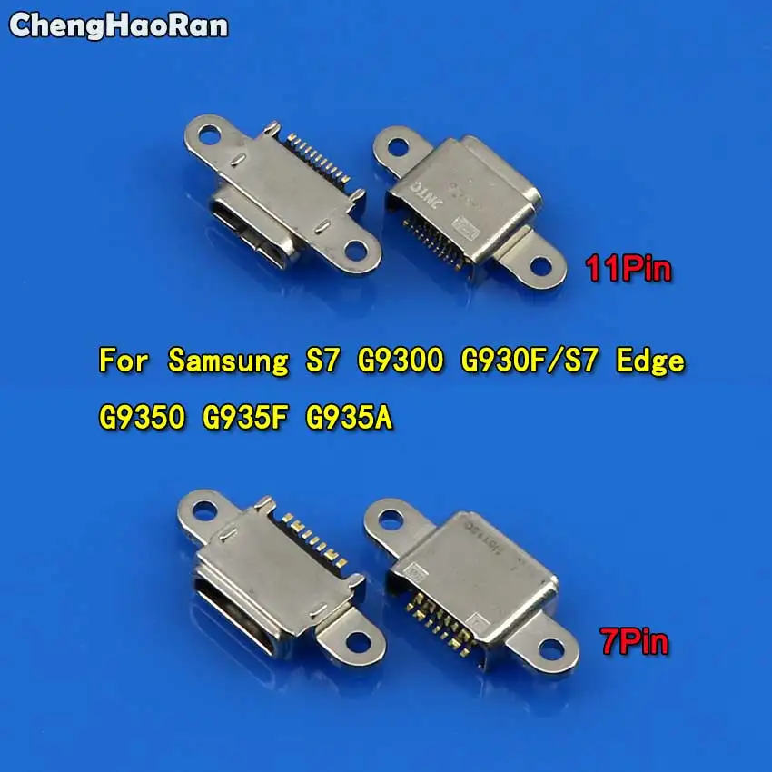 ChengHaoRan 7/11pin зарядный порт для Samsung Galaxy S7 G9300 G930F /S7 edge G9350 G935F Micro USB разъем постоянного