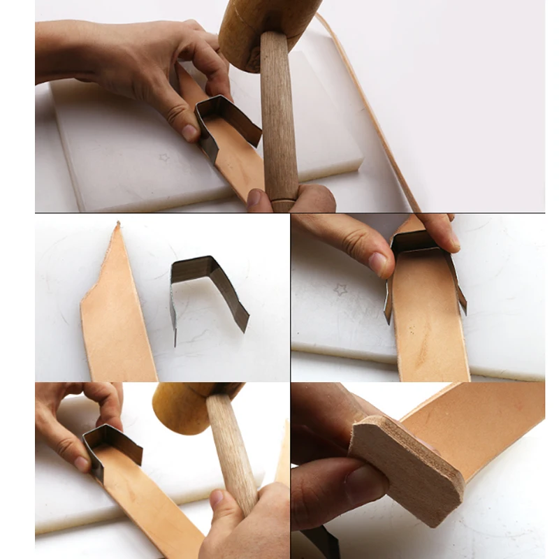 10 шт. DIY Кожа ремесло конец ремня плоский острый высечки формы нож часы ремень