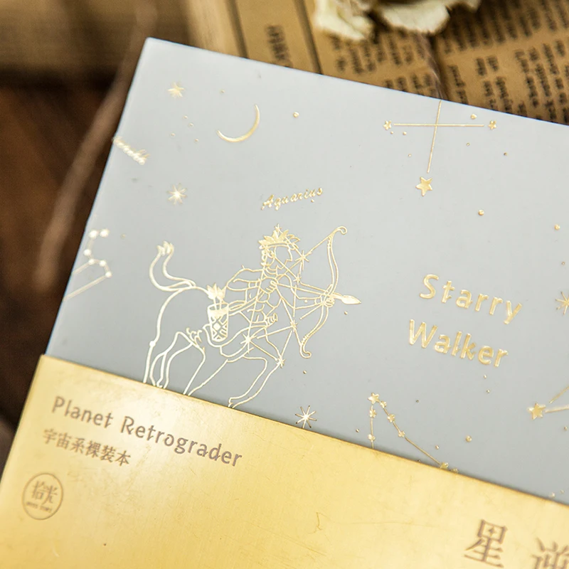 Блокнот Retrograde The Planet Bronzing gold silver Process Notepad астронавт тема рождественские подарки 1 шт