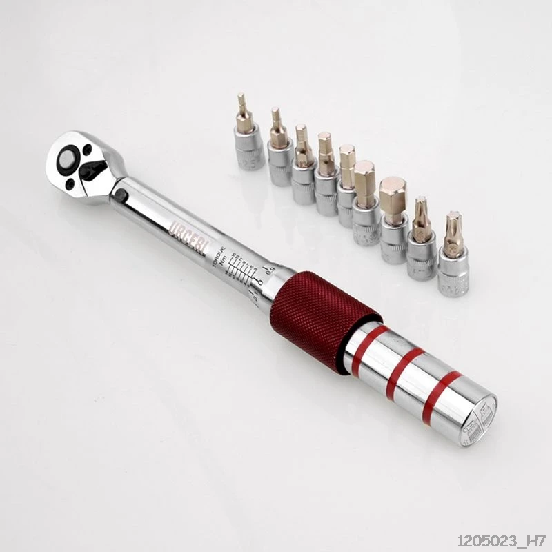 Ручной гаечный ключ 1/4 &quot2 15Nm с кликом на привод 9 наконечников набор коробок
