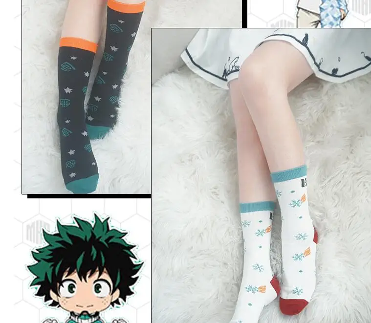 Милые забавные аниме косплей носки Новые Boku no hero My Academy мидория изуку bakugou катсук