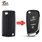 Чехол Dandkey CE0523 для Peugeot 107 207 307 307S 308 407 607 для Citroen C2 C3 C4 23, модифицированные модели кнопок