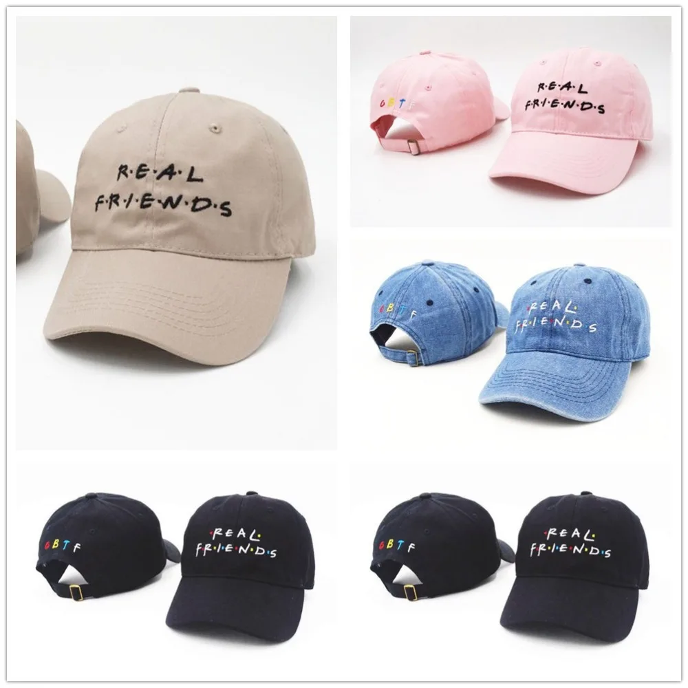 2017 Письма Моды Настоящие Друзья Бейсболки мужской Snapback Вышивка Хип-Хоп