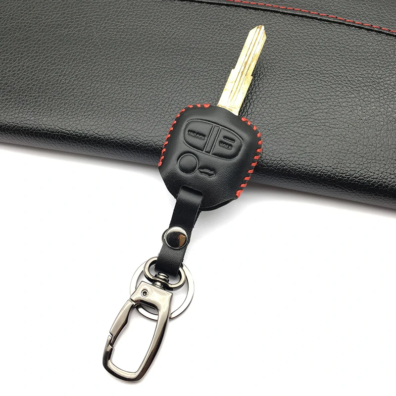 Кожаный чехол брелок для ключей Mitsubishi Outlander Pajero Lancer Ex / Asx|key case for car|car key cover3 keys |