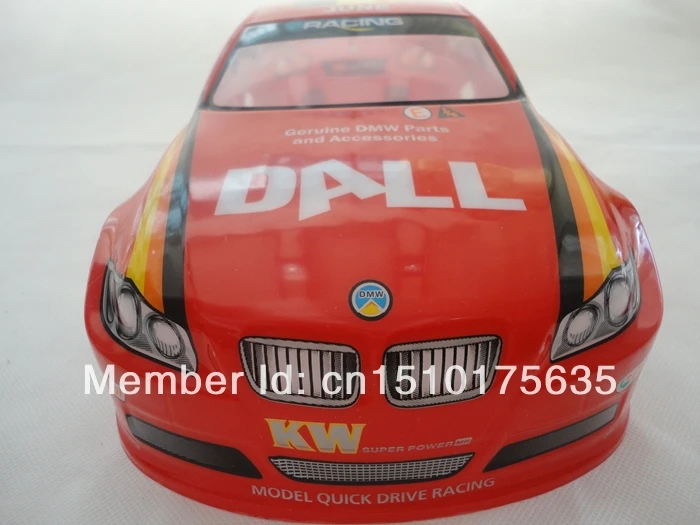 Ewellselling №: 017 ПВХ Окрашенный корпус 190 мм для 1:10 1/10 RC автомобиль белый/красный 2