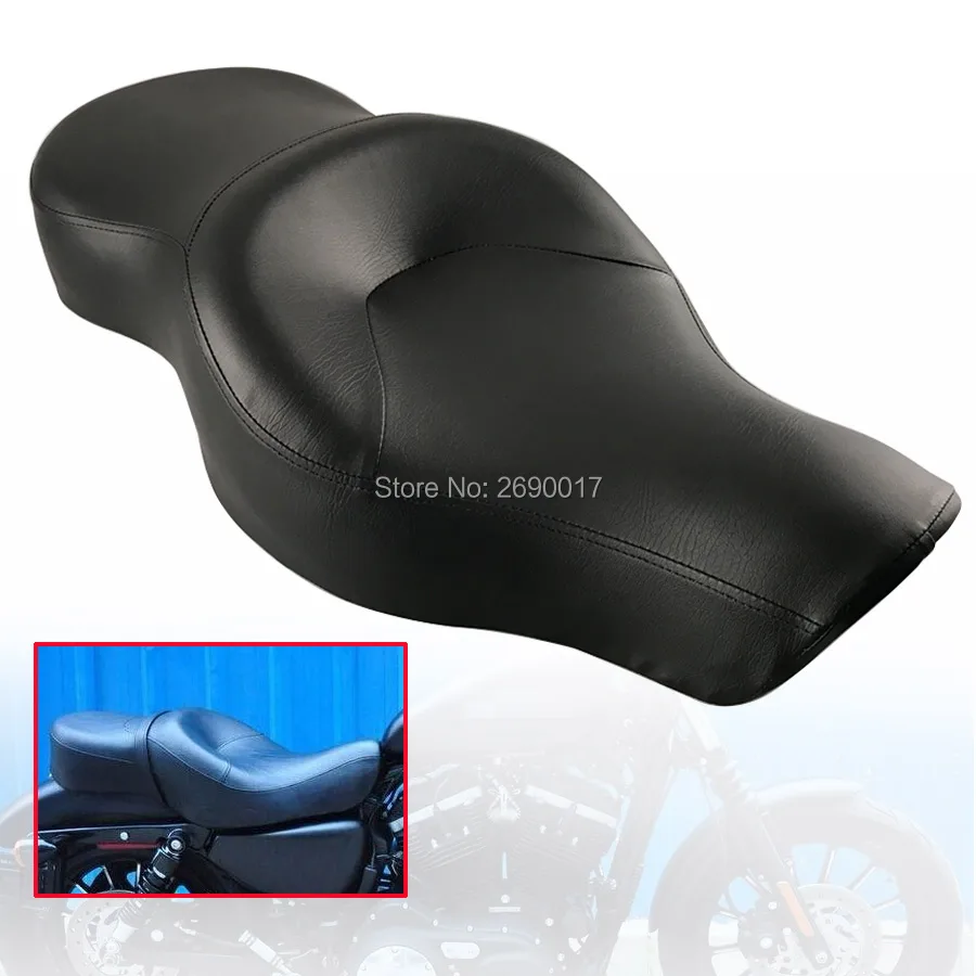 Drag Specialties Черная низкая-Pro двухместная подушка Подходит для Harley XL Sportster 883 1200 2004-2018 |