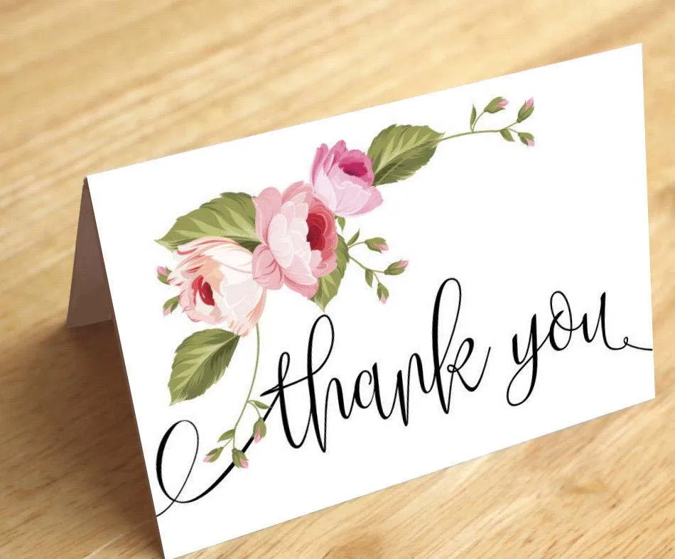 Карточка спасибо за покупку образец