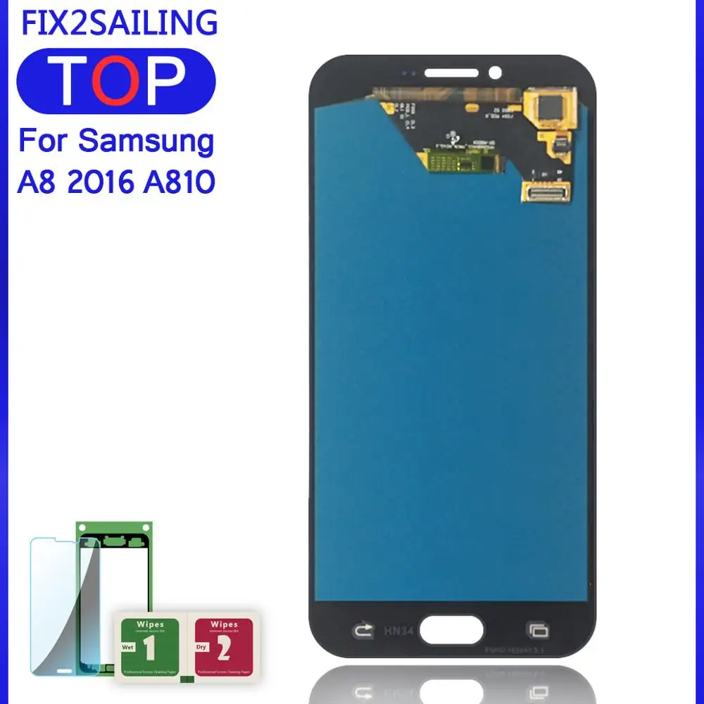 Для Samsung Galaxy A8 2016 A8100 A810 AMOLED ЖК дисплей 100% протестированный рабочий кодирующий