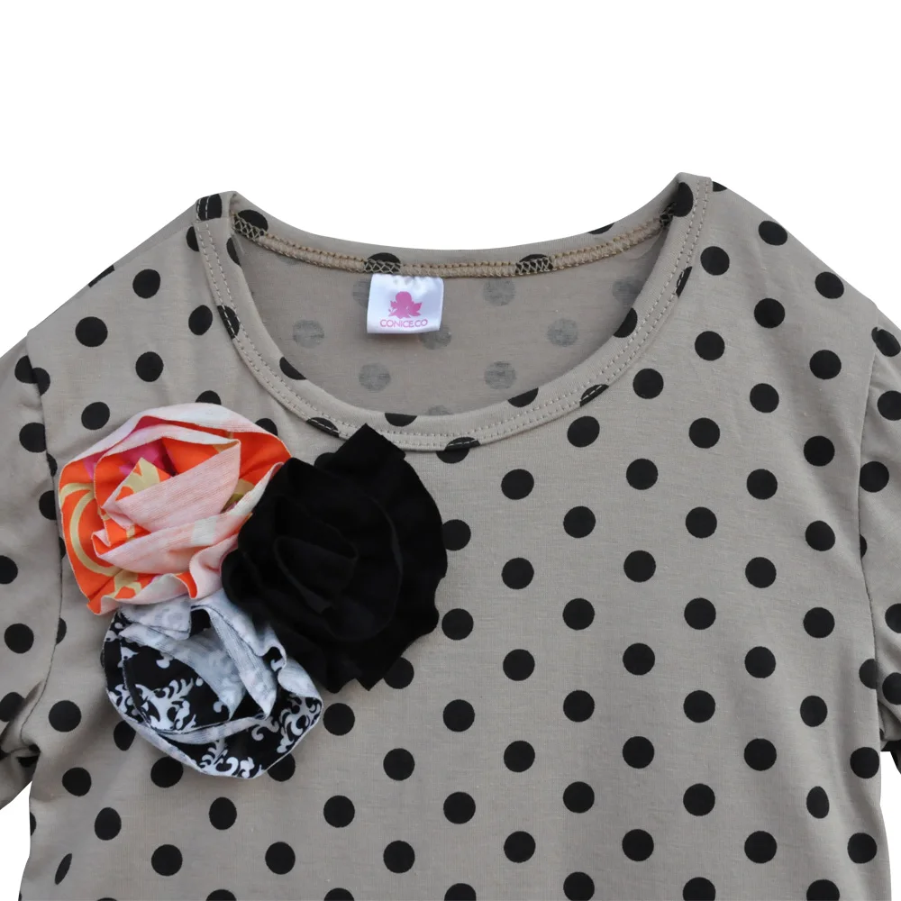 Новые поступления Зимние Цветы для декора одежда из хлопка маленьких девочек