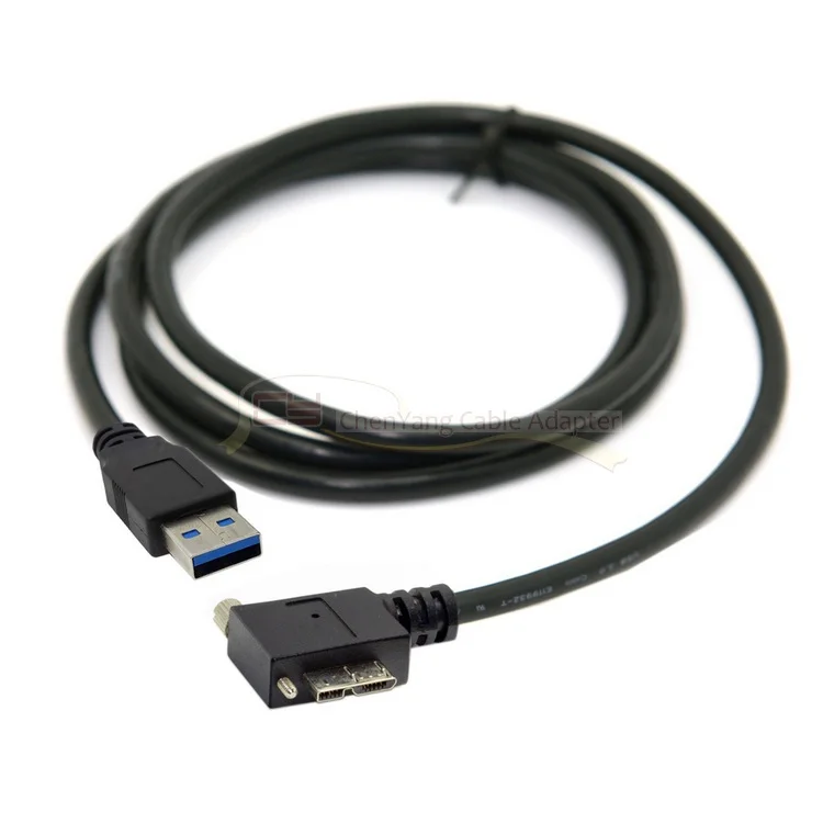 USB 3.0 A Male to Micro B Left Angled 90 Degree Cable With Locking Screws for Nikon D800 D800E D810 15ft 5m 4ft 1.2m | Компьютеры и