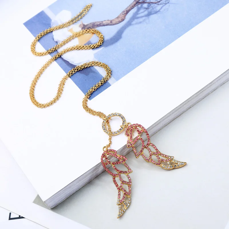 Массивная цена Многослойная цепь длинное ожерелье для женщин Хрустальная роза