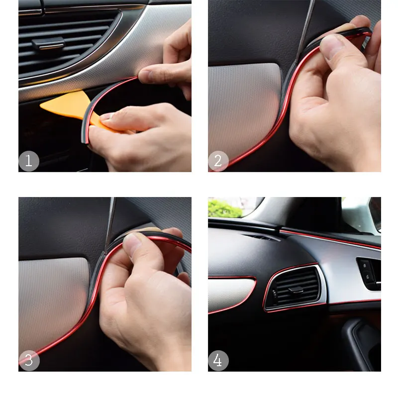 

5m Car Styling Interior Accessories DIY Decoration Strip For Alfa Romeo 159 147 156 166 Giulietta 5 GT Mito 1 Spider Brera