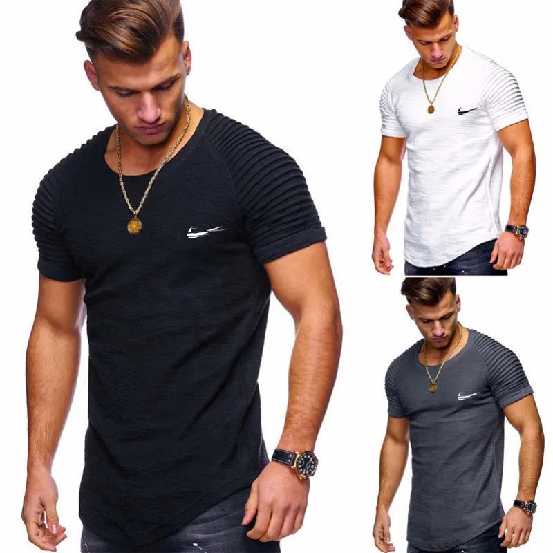 2019 New running t shirt men gym tshirt fitness men's Jogging t-shirt fashion sportswear M-XXXL | Спорт и развлечения