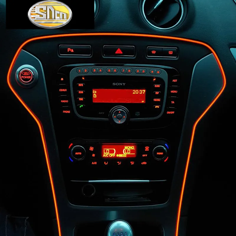 Гибкая неоновая Светодиодная лента для салона автомобиля светильник Hyundai Accent IX45