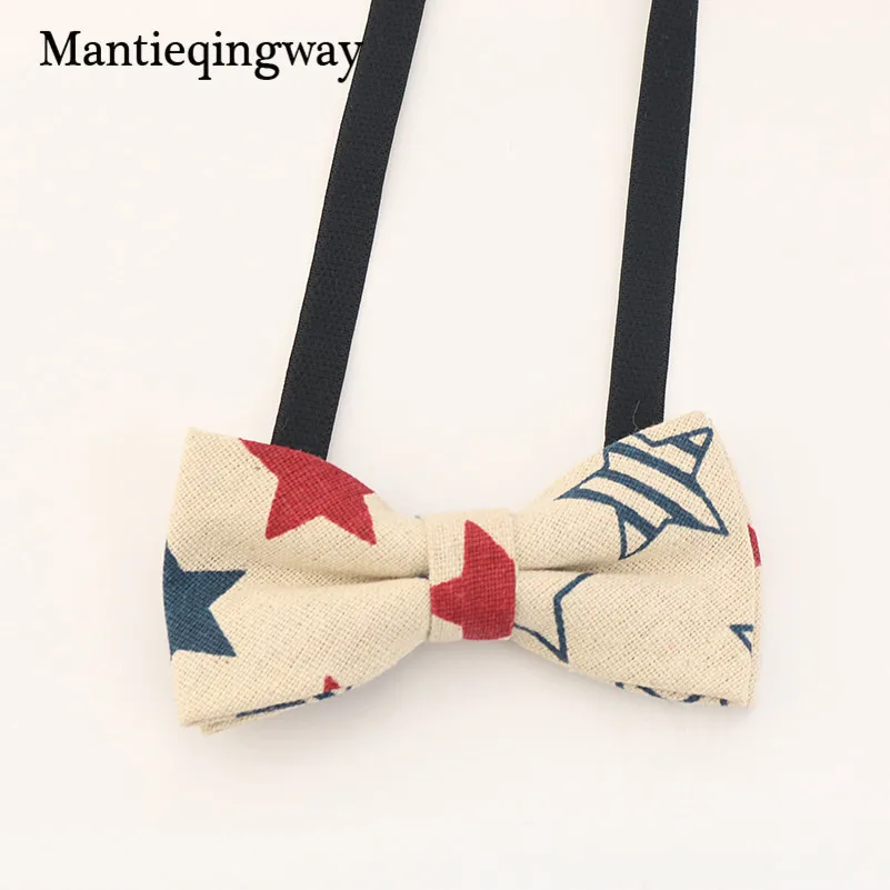 Mantieqingway/галстук-бабочка для мальчиков; детский Свадебный с принтом; галстук-бабочка из хлопка и льна с бантом; подарок; Noeud Papillon Gravata