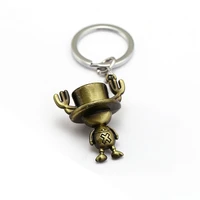 one piece keychain chopper tony key ring holder for car bag figure key chains men women anime jewelry trinket hc12384
