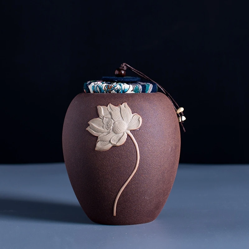 Винтажная чайная Банка керамическая керамика чайные листья банки для хранения