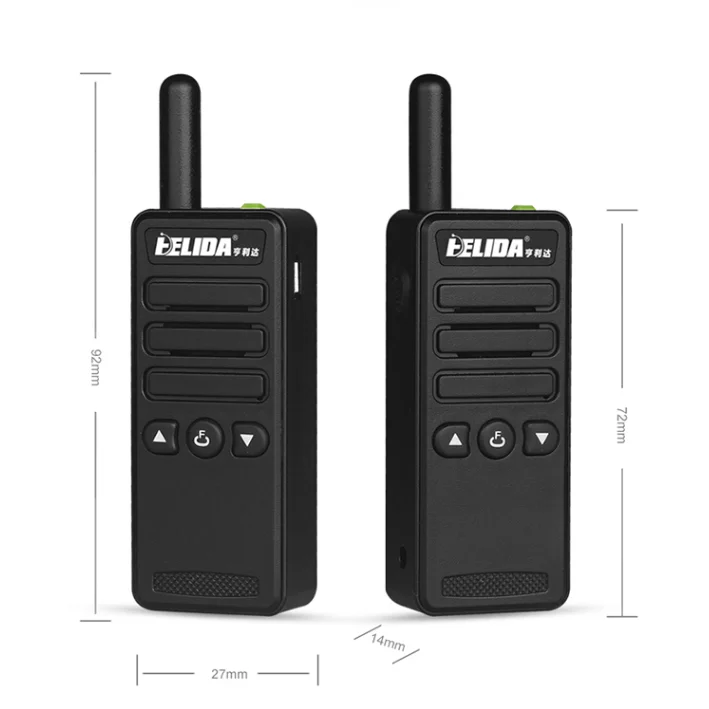 2 Вт Прочный UHF мини двухстороннее радио карманный размер дети Walkie Talkie T-M3 цвет Woki Toki Henglida - Цвет: Черный