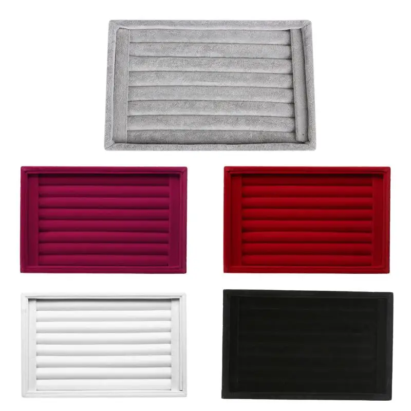 

6 Colors Velvet Earrings Ear Display Stand Studs Jewelry Holder Organizer Rack Women Fashion Showcase