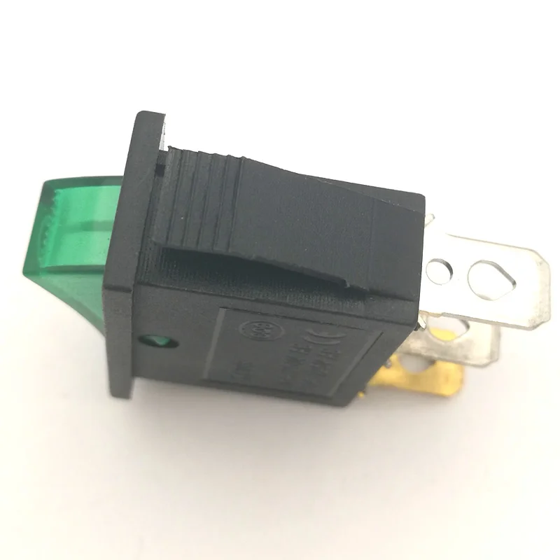 5 шт. клавишный переключатель для лодки и автомобиля Зеленая кнопка вкл./Выкл. 3 Pin